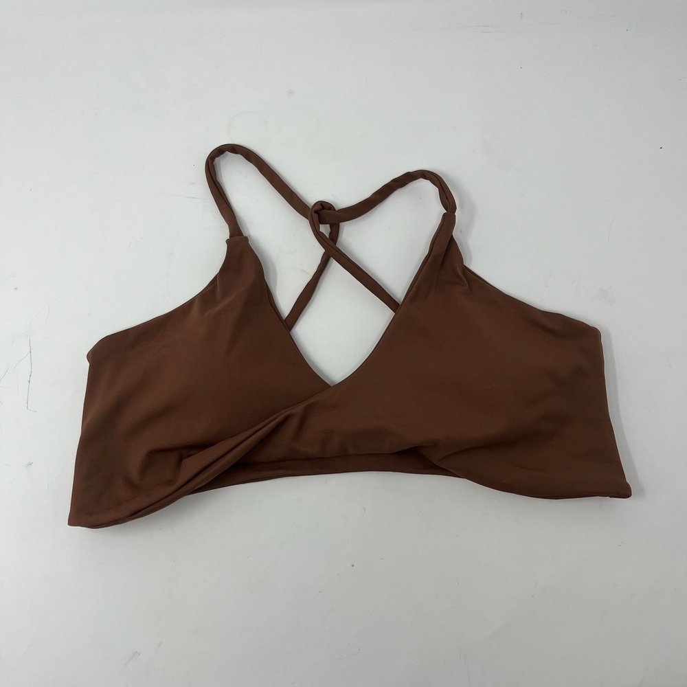 SHEIN twist front bikini top size M